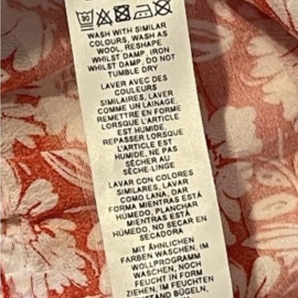 Topshop Red Floral Mini Dress Ruffle Vintage-Style Side Cut Out‎s Fairy Size 2 - Picture 10 of 13